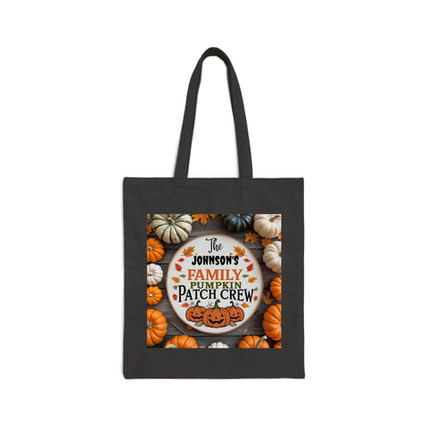 The Family Pumpkin Patch Crew Personalized Tote Bag