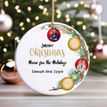 Personalized Merry Christmas Acrylic Ornament with Ribbon